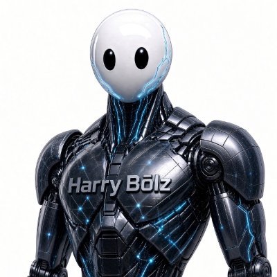 A Harry Bōlz robot with glowing blue circuitry